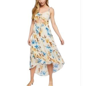Forever 21 Cream and Blue Dress